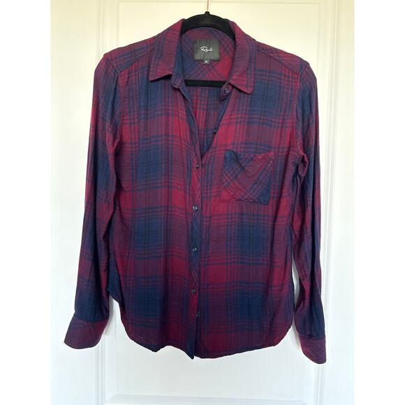 Rails Hunter Plaid Shirt in Currant Navy, XS - Picture 1 of 6